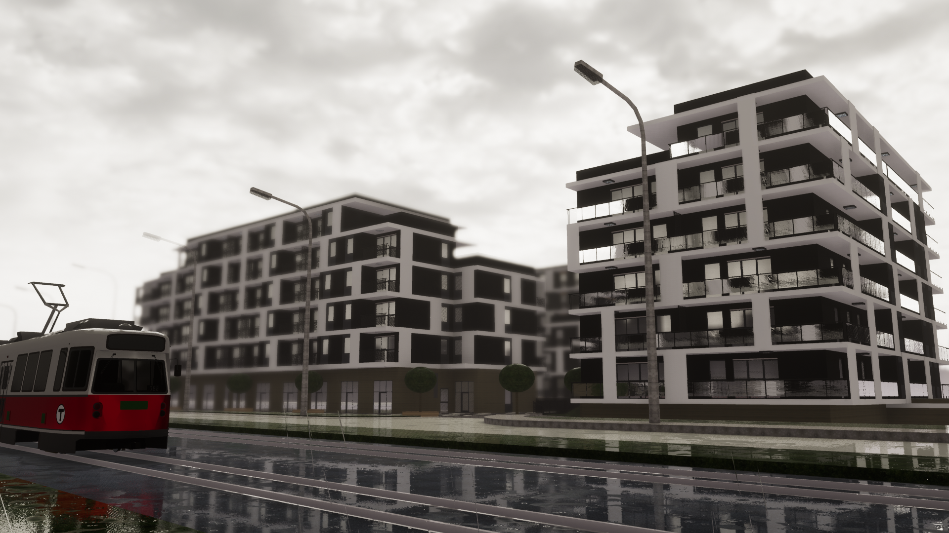 Widok ogrodu i tarasu